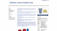 Desktop Screenshot of kirkhamjuniors.btck.co.uk
