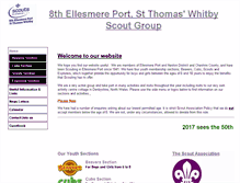 Tablet Screenshot of 8thellesmereportscouts.btck.co.uk