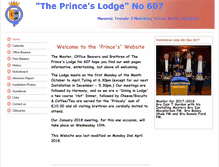 Tablet Screenshot of lodgetheprinces.btck.co.uk