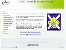 Tablet Screenshot of 5thipswichscouts.btck.co.uk