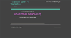 Desktop Screenshot of lincolncentreforcounselling.btck.co.uk