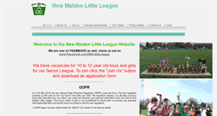 Desktop Screenshot of newmaldenlittleleague.btck.co.uk