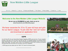 Tablet Screenshot of newmaldenlittleleague.btck.co.uk