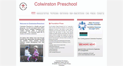 Desktop Screenshot of colwinstonpreschool.btck.co.uk