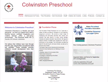 Tablet Screenshot of colwinstonpreschool.btck.co.uk