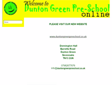 Tablet Screenshot of duntongreenpreschool.btck.co.uk