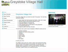 Tablet Screenshot of greystokevillagehall.btck.co.uk