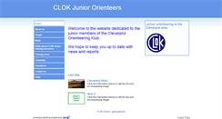 Desktop Screenshot of clokjuniors.btck.co.uk