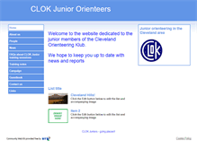 Tablet Screenshot of clokjuniors.btck.co.uk