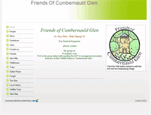 Tablet Screenshot of cumbernauldglenfriends.btck.co.uk