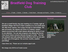 Tablet Screenshot of bradfielddogtrainingclub.btck.co.uk