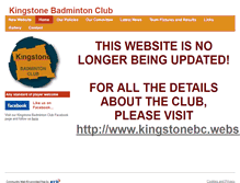 Tablet Screenshot of kingstonebadmintonclub.btck.co.uk