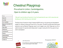 Tablet Screenshot of chestnutplaygroup.btck.co.uk