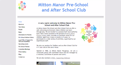 Desktop Screenshot of mittonmanorpreschoolandafterschoolclub.btck.co.uk