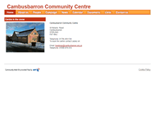 Tablet Screenshot of cambusbarroncommunitycentre.btck.co.uk