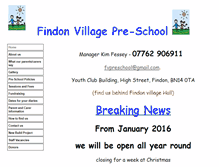 Tablet Screenshot of findonvillagepreschool.btck.co.uk