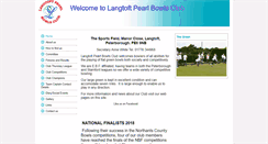 Desktop Screenshot of langtoftpearlbowlsclub.btck.co.uk